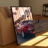 Red Racer Ford Mustang Canvas Frames Wall Art